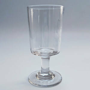 ■フランス 手吹き シンプル ビストログラス 11.3cm アンティーク 19世紀 手吹きガラス 古道具 硝子 ワイングラス BB