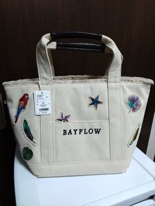 BAYFLOW ワッペンロゴ トートバッグ☆未使用タグ付き