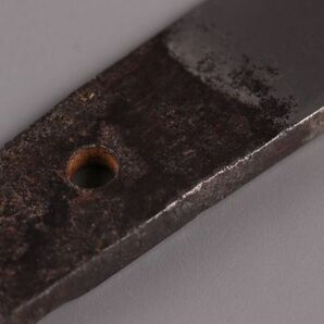 古美術 時代武具 短刀 22.6cm 無銘 登録付 白鞘 時代物 極上品 初だし品 C5198の画像8