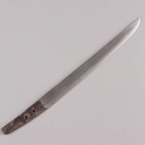古美術 時代武具 短刀 22.6cm 無銘 登録付 白鞘 時代物 極上品 初だし品 C5198の画像4