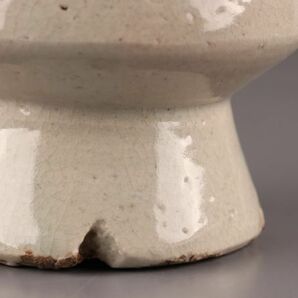 古美術 朝鮮古陶磁器 李朝 白磁 香炉 時代物 極上品 初だし品 C5373の画像7