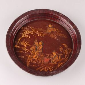 中国古玩 唐物 煎茶道具 寄木 煎茶盆 二点 時代物 極上品 初だし品 C5475の画像2