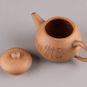 中国古玩 唐物 煎茶道具 白泥 段泥 宜興紫砂 款 急須 時代物 極上品 初だし品 C5429の画像8