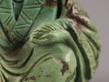中国古玩 唐物 仏教美術 トルコ石 仏像 豆仏 時代物 極上品 初だし品 C5610_画像7