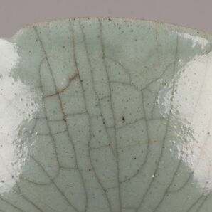 中国古玩 唐物 宋代 官窯 氷裂 青磁 茶碗 時代物 極上品 初だし品 C5605の画像6