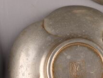 中国古玩 唐物 煎茶道具 古錫造 茶托 五客 在印 時代物 極上品 初だし品 C5759_画像8