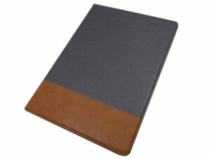 iPad 第5/6世代 兼用 アイパッド フェイクレザー 合成皮革 スタンド フリップ 手帳型 ケース カバー グレーグリーン