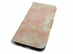 Galaxy S8+ SC-03J SCV35 ギャラクシー S8+ プラス docomo AU 手帳型 大理石柄 マーベル柄模様 PU スタンド ケース カバー ピンク