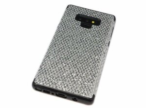 送料無料 Galaxy Note9 SC-01L SCV40 ギャラクシー docomo AU キラキラ ラメ入り 光沢 ＴＰＵ ソフトタイプ ケース カバー シルバー