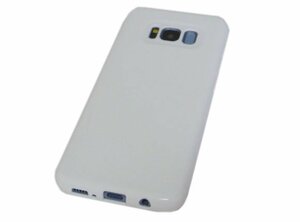 送料無料 Galaxy S8 SC-02J SCV36 ギャラクシー docomo ドコモ AU ジャケット 無地 光沢 ＴＰＵ ソフトタイプ ケース カバー ホワイト