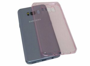 送料無料 Galaxy S8 SC-02J SCV36 ギャラクシー docomo ドコモ AU ジャケット 無地 光沢 ＴＰＵ ソフトタイプ ケース カバー クリアピンク