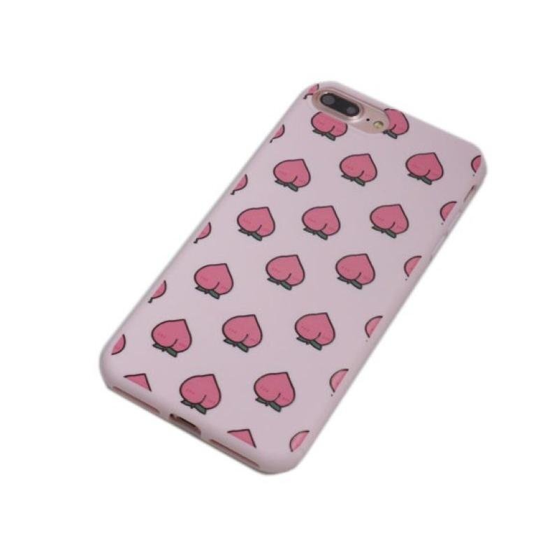 iPhone 8 Plus/iPhone 7 Plus iPhone iPhone Plus Motif de peinture imprimé mignon coque en TPU Motif fruits pêche, accessoires, Coque iPhone, Pour iPhone 7 Plus/8 Plus