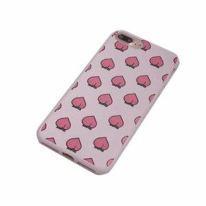 Art hand Auction iPhone 8 Plus/iPhone 7 Plus iPhone iPhone Plus Motif de peinture imprimé mignon coque en TPU Motif fruits pêche, accessoires, Coque iPhone, Pour iPhone 7 Plus/8 Plus