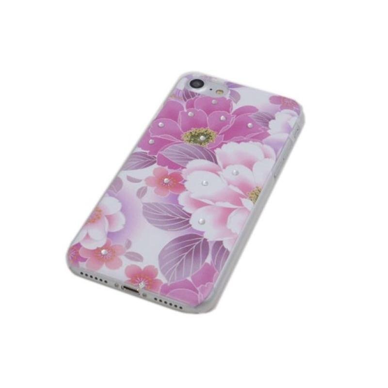 iPhone SE (3e/2e génération)/8/7 iPhone iPhone SE3 SE2 Motif de peinture à paillettes Jolie coque en strass Motif floral rose, accessoires, Coque iPhone, Pour iPhone SE (2e génération)/8/7