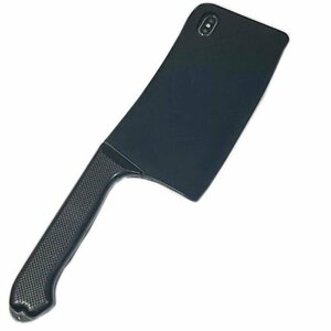 iPhone XS/X ジャケット おもちゃ包丁 リアル ハロウィン 面白い アイフォン X アイホン XS ケース カバー ブラック 黒色