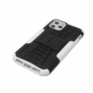 iPhone 11 Pro ジャケット スタンド ダブルレイヤー 鎧 二重構造 ハード アイフォン アイホン 11 プロ ケース カバー ホワイト 白色