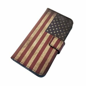 iPhone SE(第3/第2世代)/8/7 手帳型 スタンド カードホルダー ビンテージ アイフォン アイホン SE3 SE2 ケース カバー 星条旗 アメリカ国旗