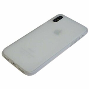 iPhone XS Max サラサラ肌触り TPU 非光沢 マット アイフォン アイホン XS マックス ケース カバー ハーフクリア 半透明