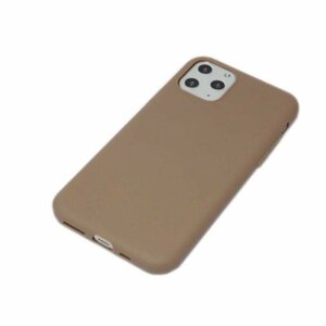 iPhone 11 Pro 11 プロ ジャケット シンプル 無地 TPU 非光沢 マット アイフォン アイホン ケース カバー ブラウン 茶色