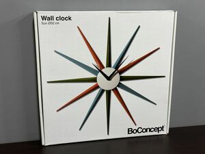 レア 未使用品 BoConcept ボーコンセプト Wall clock 壁掛け時計 SUN 50cm 北欧デンマーク