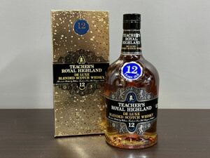 未開栓 古酒 TEACHER'S ROYAL HIGHLAND 12年 DELUXE ティーチャーズ ロイヤル ハイランド デラックス スコッチ ウイスキー 750ml 43%