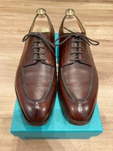 着用数回/ EDWARD GREEN /エドワードグリーン /DOVER 606 /size7.5 /ハッチグレイhatch grain saddle brown