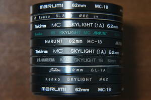 [62mm] Kenko marumi Tokina等 SKYLIGHT UV系 実用フィルター 240円/枚