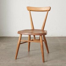 IZ79754F★超レア ERCOL スタッキングチェア アーコール 英国 ヴィンテージ ダイニングチェア イス 無垢材 木製 椅子 子供用 キッズチェア_画像1