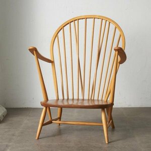 IZ73438F★イギリス ercol グランドファザーズ チェア 英国 ヴィンテージ 安楽 椅子 アームチェア ソファ 木製 ラウンジチェア アーコール