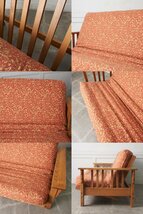 IZ77577F★L.L.Bean 3人掛け ソファベッド MISSION FUTON トリプルソファ アームソファ ダブル ベッド 無垢材 ミッションフートン 米国_画像7