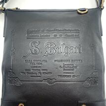 1円【最高級 S級美品】BVLGARI ブルガリ ショルダーバッグ コレツィオーネ サコッシュ クロスボディ ブラック メンズ 肩掛け 斜め掛け 黒_画像9