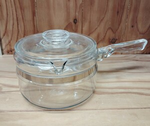 VINTAGE　OLD PYREX 6214 6213 耐熱ガラス 昭和レトロ パイレックス 片手鍋 made in usa アメリカヴィンテージ　ビンテージ　1950s　1960s
