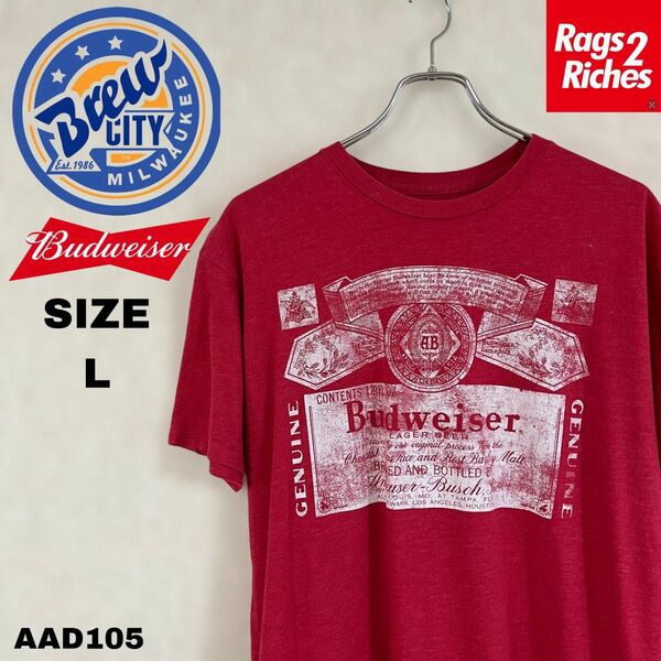 BREW CITY Budweiser バドワイザープリントTシャツ