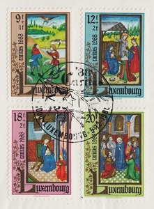 Art hand Auction (Picture 351) Painting Christmas Manuscript Annunciation Virgin and Child Archangel, antique, collection, stamp, postcard, Europe