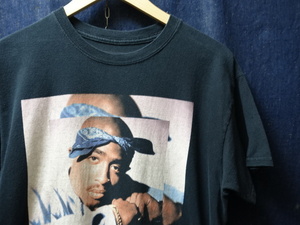 SALE USA 古着 卸 2000年代製 2PAC 半袖 プリント ヒップホップ Tシャツ M ブラック / 00s TUPAC 黒 古着 / 1 セール