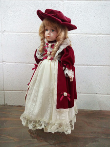 ◇ビスクドール/アンティーク 飾り物 お人形 女の子 ガール 西洋人形 置物 オブジェ コレクション レトロ 