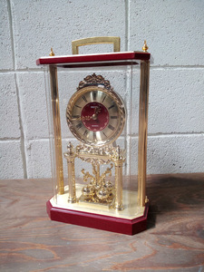 ◇置き時計/セイコー QZ630G アナログ時計 クロック クォーツ時計 飾り物 昭和レトロ アンティーク調 当時物 インテリア