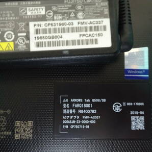 富士通(株) 品名:ARROWS Tab Q508/SB 型名:FARQ18001 CPU:Atom x5-Z8550 1.44GHz 実装RAM:4.00GB eMMC:64GB 付属品:純正アダプター #29の画像9