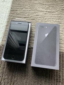 【美品、バッテリー100%】iPhone8 Plus 64GB Space Gray アイフォン8 プラス 64GB 黒 スペースグレイ【箱付】