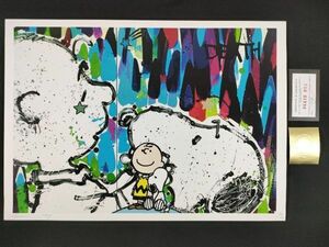 世界限定100枚 DEATH NYC アートポスター 57 ポップアート トムエバハート SNOOPY スヌーピー PEANUTS チャーリーブラウン