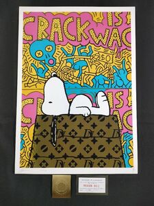 世界限定100枚 DEATH NYC アートポスター 75 ポップアート Keith Haring キースへリング CRACK IS WACK スヌーピー SNOOPY