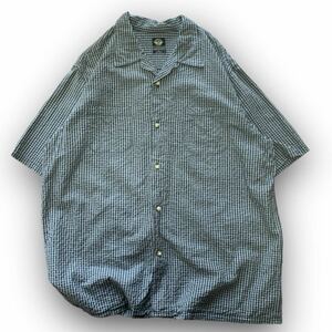 240301BRP61● 1990'S DOCKERS S/S SHIRT (XL) ビンテージ vintage ドッカーズ シャツ 半袖シャツ チェック 開襟シャツ オープンカラー 