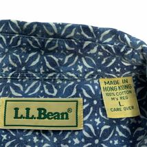 231001BRB41● 1980'S L.L.Bean S/S Cotton Shirts (L) ビンテージ vintage エルエルビーン シャツ 半袖シャツ 半袖 柄シャツ アウトドア_画像3