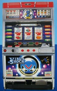 ◎ SLOT　ウイルスショック　アルゼ【実機/パンフレット/チラシ】レトロパチスロチラシ　現物画像　テープ跡あり