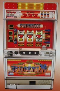 ◎ 4号機/レトロ SLOT　ニューフェニックス-30　高砂電機　9-3【実機/パンフレット/チラシ】パチスロチラシ　現物画像　テープ跡あり