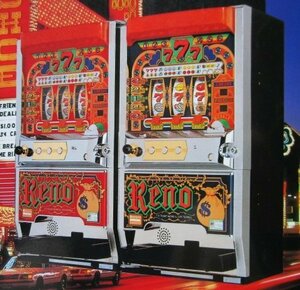 ◎ 3.1号機　リノ　SLOT　ニイガタ電子-レ4【実機/パンフレット/チラシ】レトロ　現物画像　テープ跡/折れ目/メモ書きあり