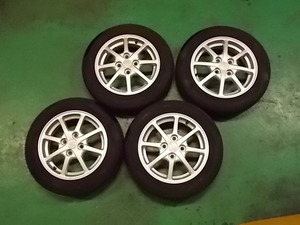 ダイハツ　純正アルミ　14x4.5J　PCD100　4本　TOYO　NANOENERGY3　2022年製　6mmヤマ