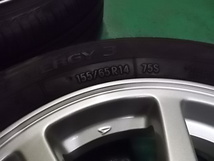 ダイハツ　純正アルミ　14x4.5J　PCD100　4本　TOYO　NANOENERGY3　2022年製　6mmヤマ_画像8