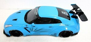 ■【箱無し・パーツ外れあり】京商 GT SPIRIT 1/18 LB☆WORKS GT-R R35 ブルー 社外品ディスプレイケース付き KYOSHO ミニカー