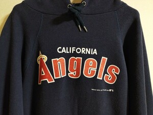 made in USA アメリカ製 ヴィンテージ 80s MLB メジャーリーグ カリフォルニア・エンゼルス パーカー フーディー サイズ L Angels 大谷翔平